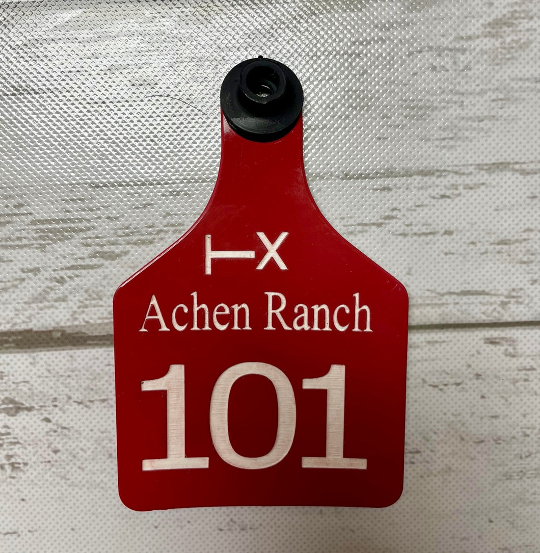 Custom Tag—Engraved with your Family Name, Brand, Initials, etc.